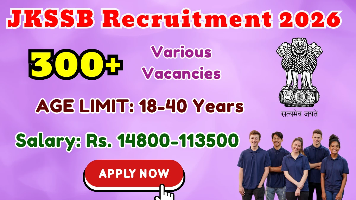 JKSSB Recruitment 2026 for 390 Post Apply Online