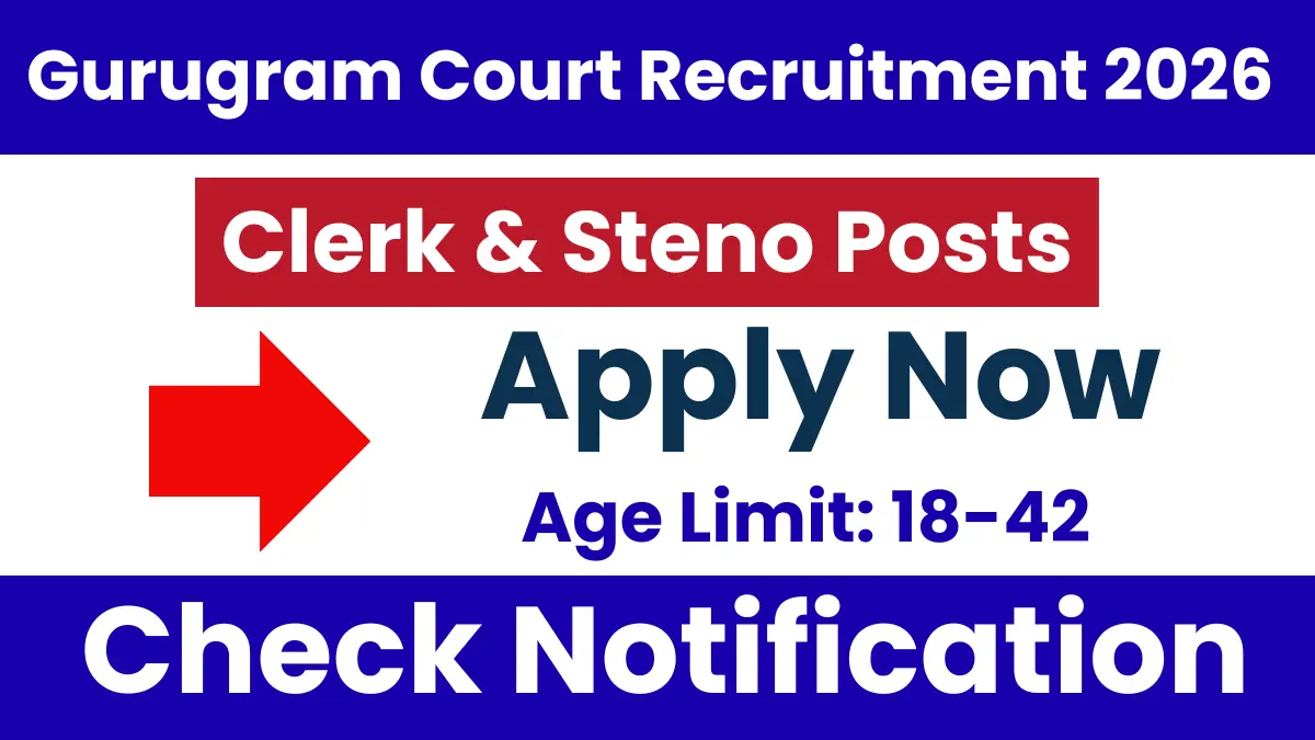Gurugram Court Clerk and Steno Recruitment 2026