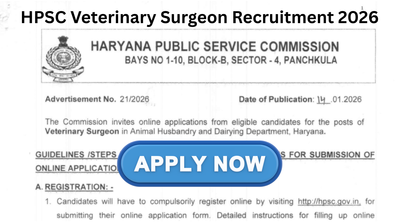 HPSC Veterinary Surgeon Recruitment 2026