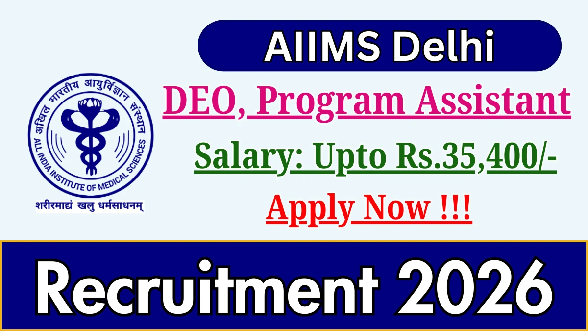 AIIMS New Delhi Vacancy 2026