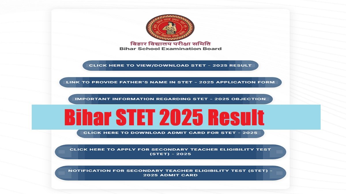 Bihar STET Result 2025 | Bihar State Eligibility Test Score Card 2026