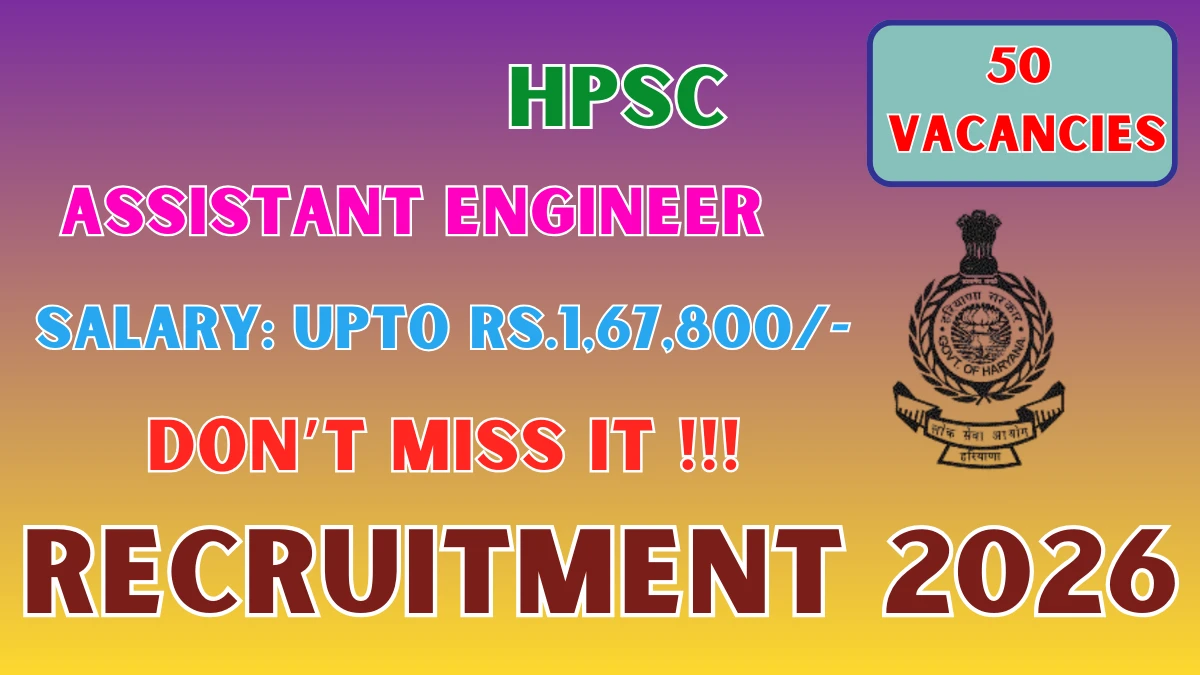 HPSC Assistant Engineer Civil Group B Online Form 2026 for 50 Post