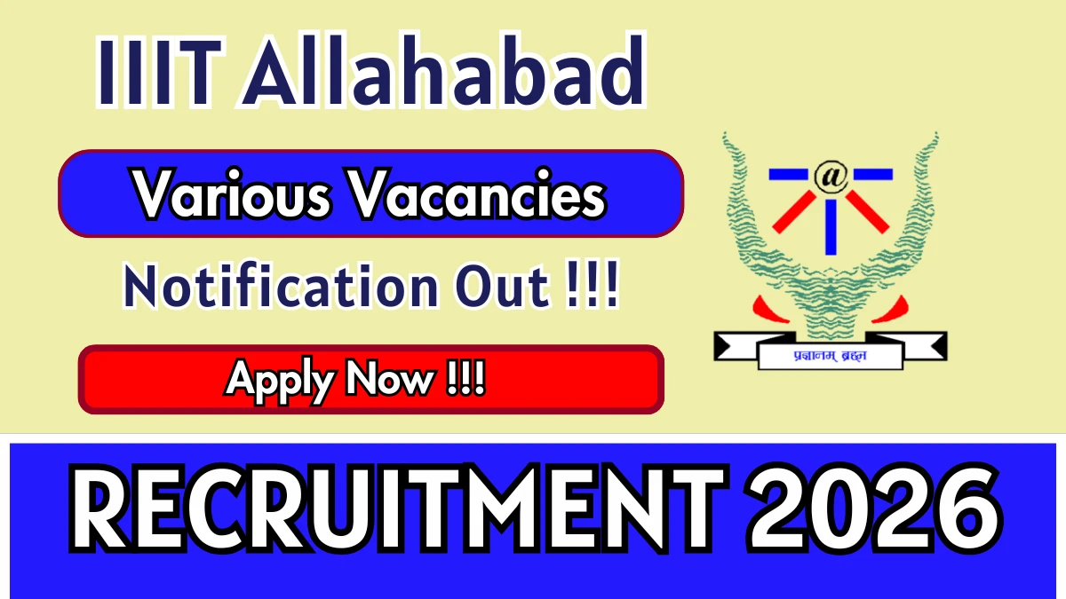 IIIT Allahabad Administrative & Technical Cadre Online Form 2026