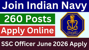 Indian Navy SSC Officers Entry Online Form 2026 for 260 Post
