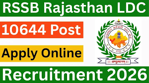 Rajasthan RSSB LDC, Jr Assistant Online Form 2026