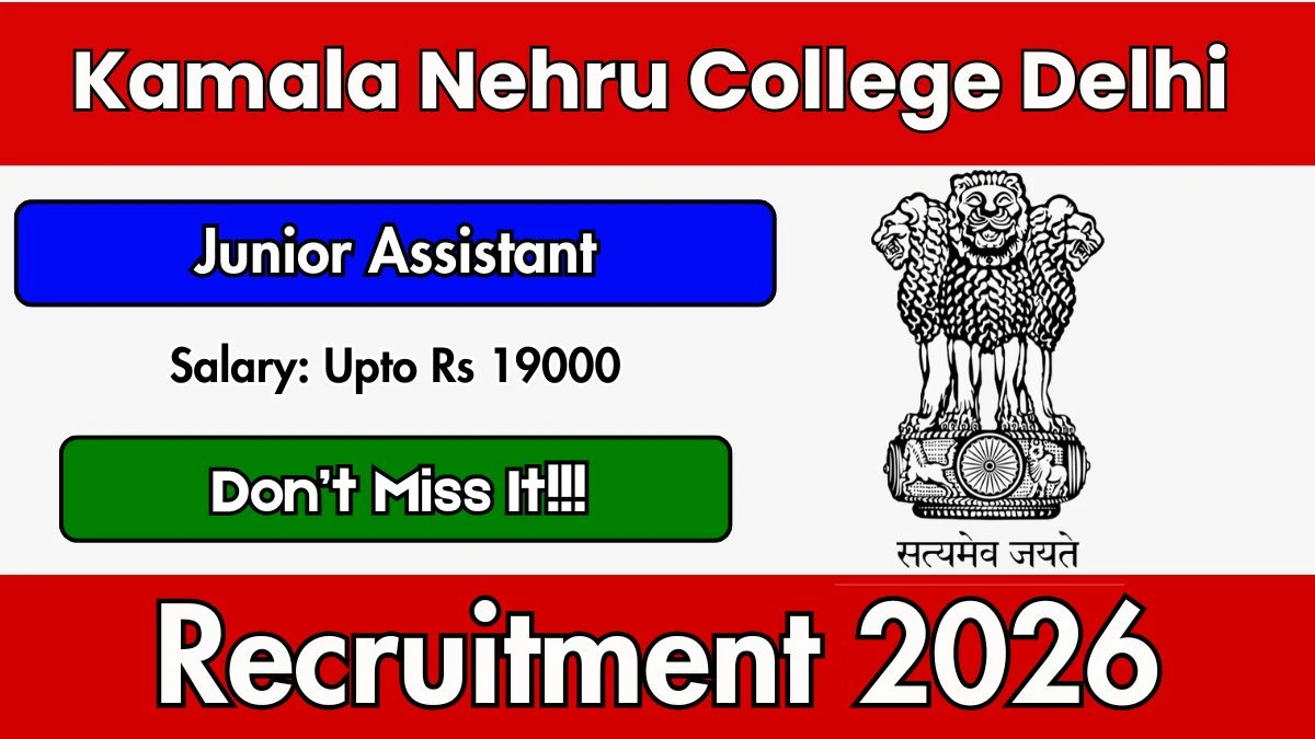 Delhi KNC College Vacancy 2026