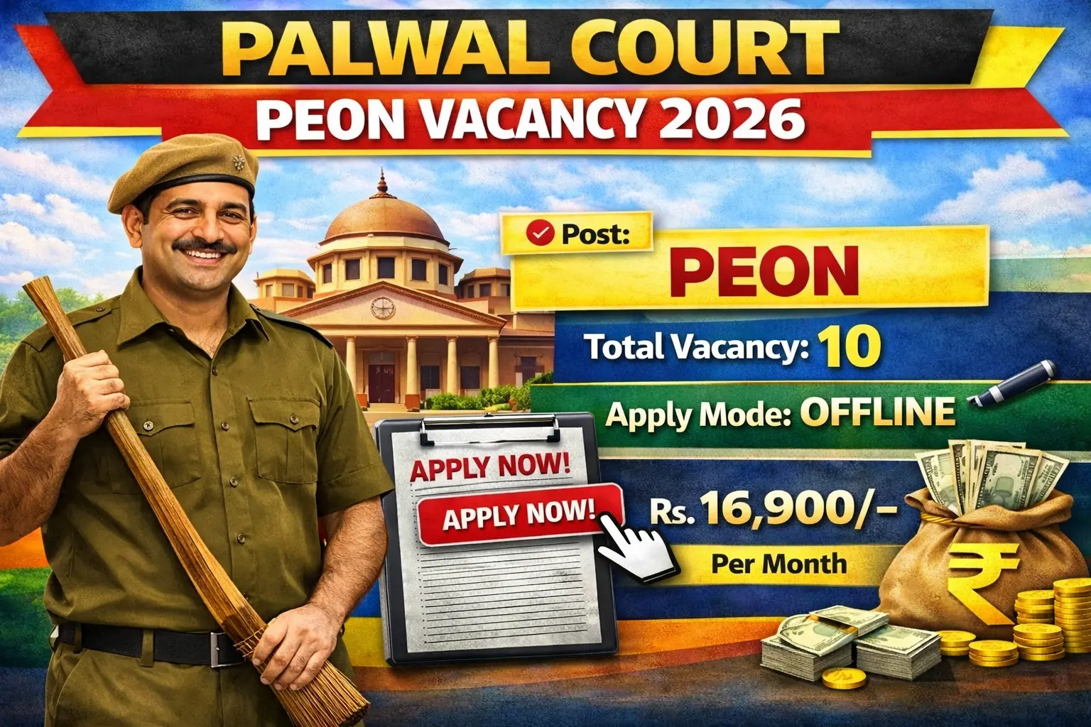 Palwal Court Peon Recruitment 2026