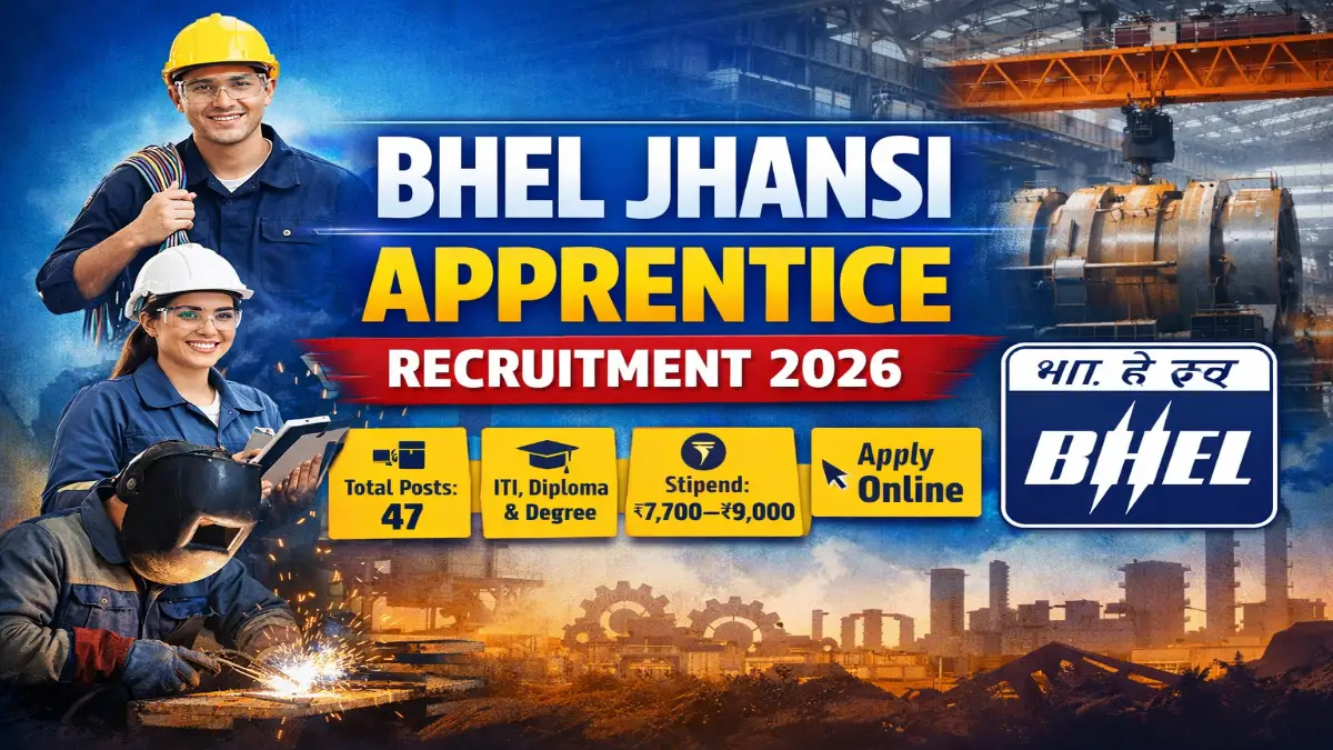 BHEL Jhansi Apprentice Recruitment 2026 Out – Apply Online 47 Posts