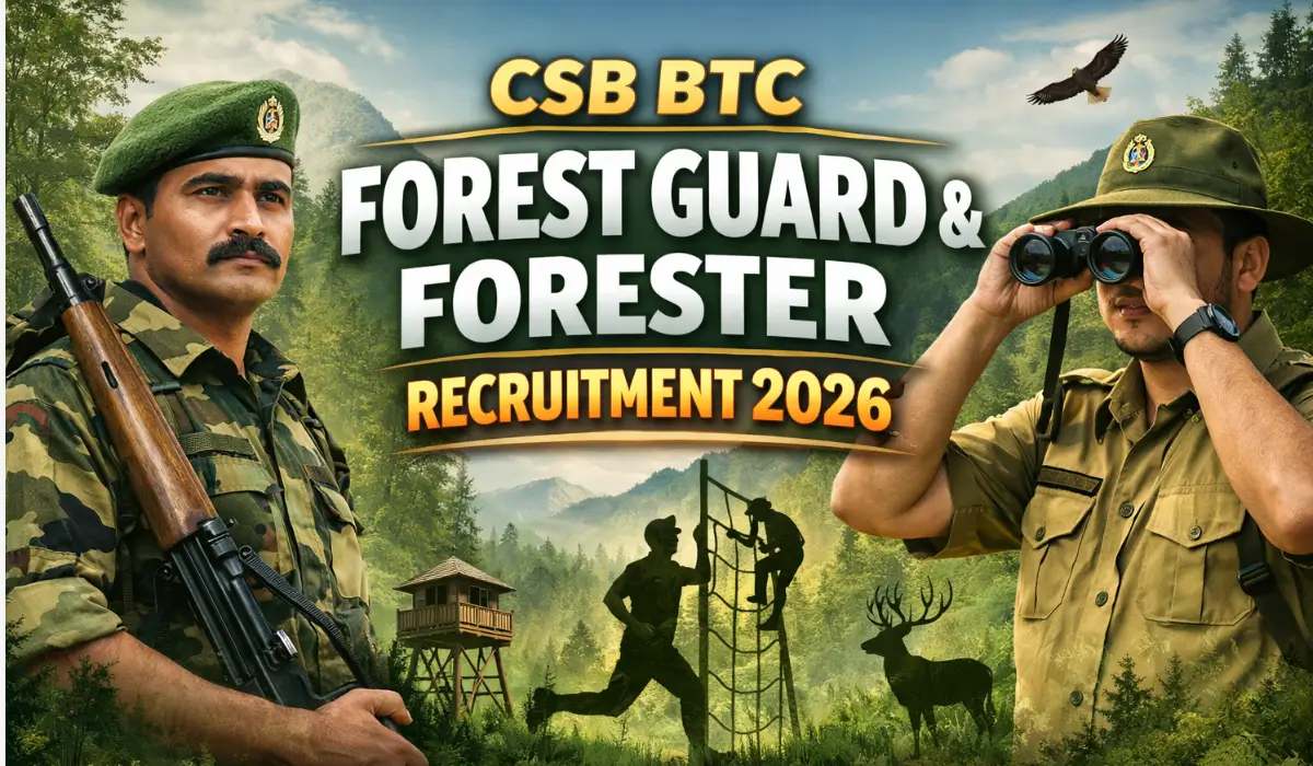 CSB BTC Kokrajhar Forester Forest Guard Recruitment 2026 – Apply Online 157 Posts