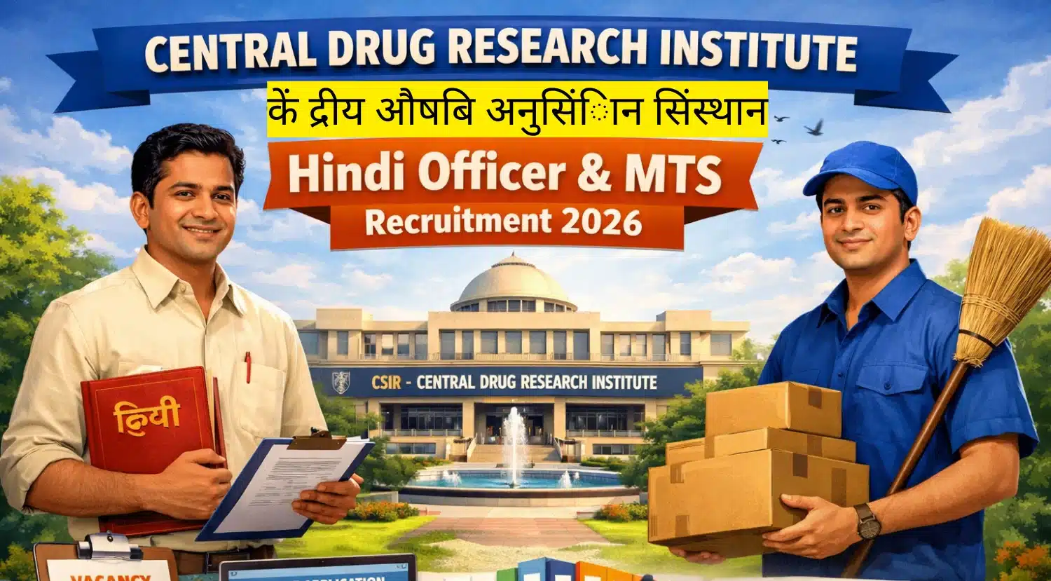 CSIR-CDRI Hindi Officer and MTS Vacancy 2026