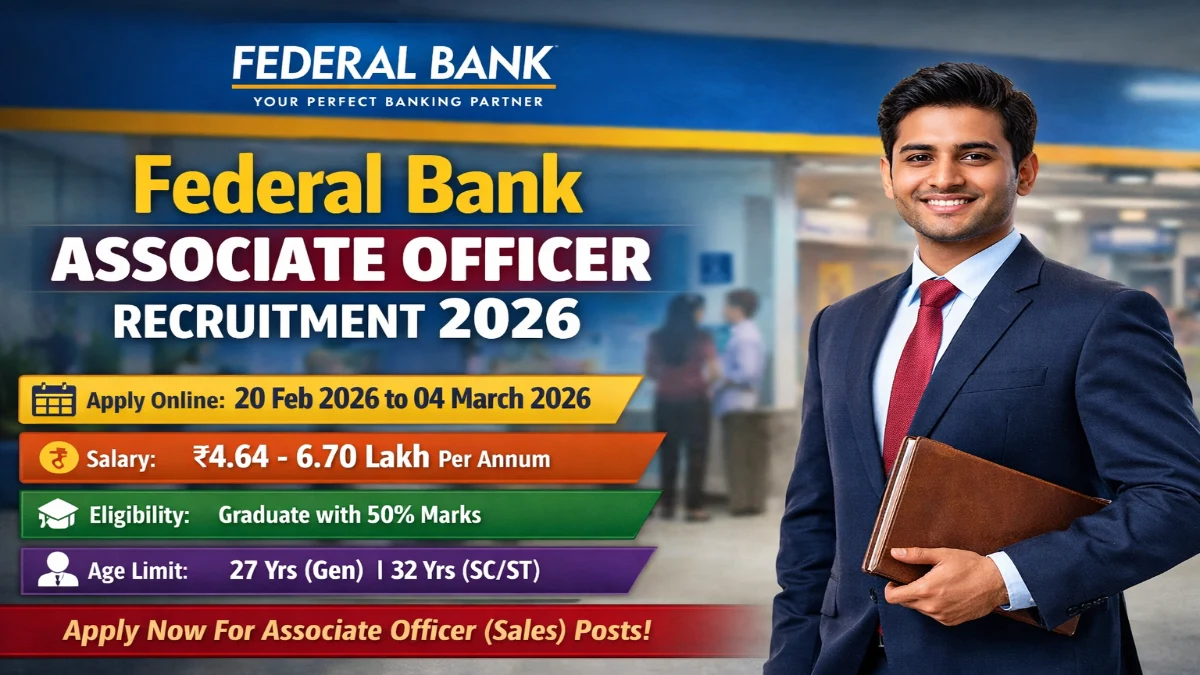 Federal Bank Associate Officer Recruitment 2026 – Online Form