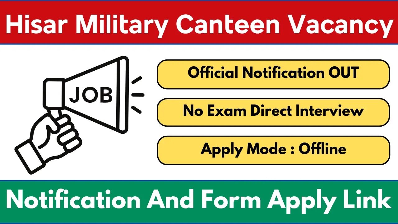 Hisar-Military-Canteen-Vacancy-2025-Notification-And-Application-Form