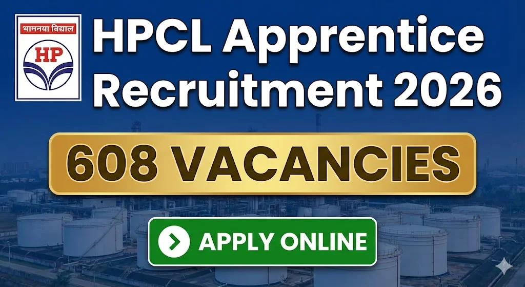 HPCL Graduate Apprentice Trainees Recruitment 2026 - Apply Online for 608 Posts