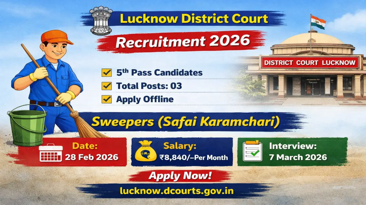 Lucknow Court Sweepers Recruitment 2026 – Offline Form