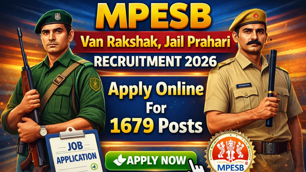 MPESB Van Rakshak, Jail Prahari Online Form 2026 – Apply for 1679 Posts