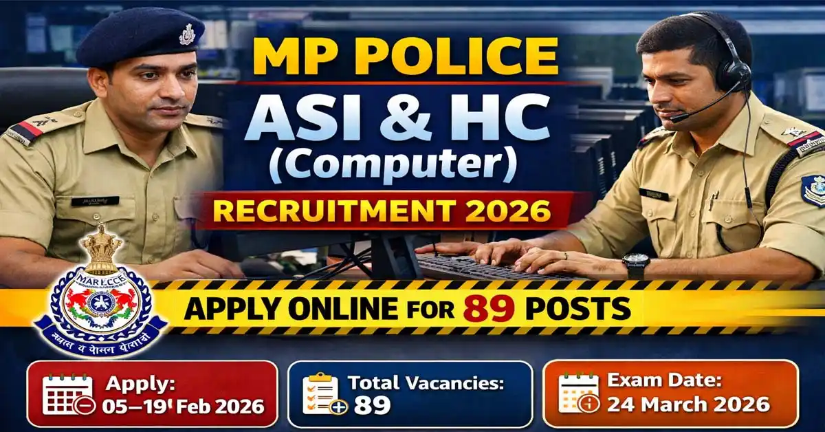 MP Police ASI and HC Recruitment 2026