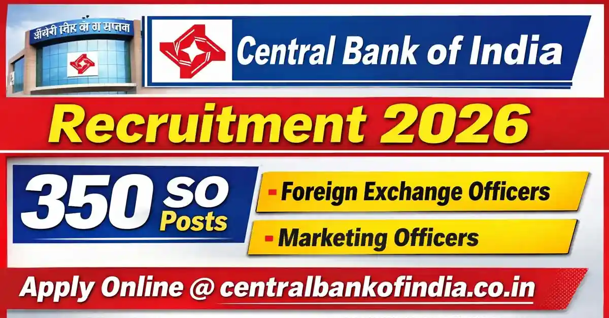 Central Bank of India SO Recruitment 2026