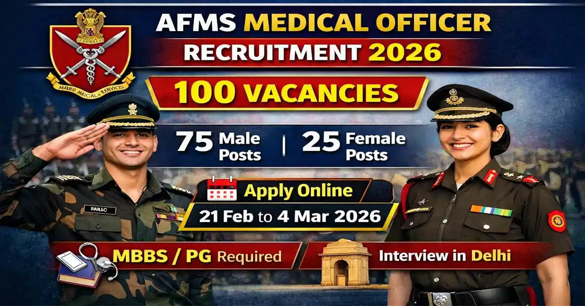 AFMS Medical Officer Recruitment 2026
