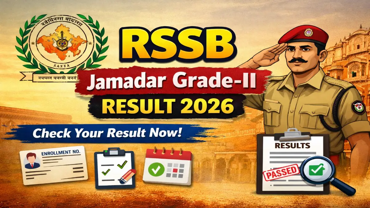 RSSB Jamadar Recruitment 2025 Result out