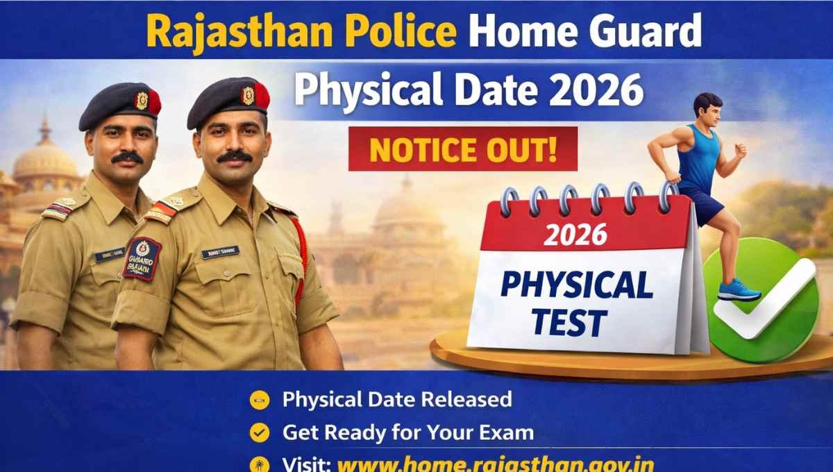 Rajasthan Police Home Guard Physical Date 2026 Out Download Here