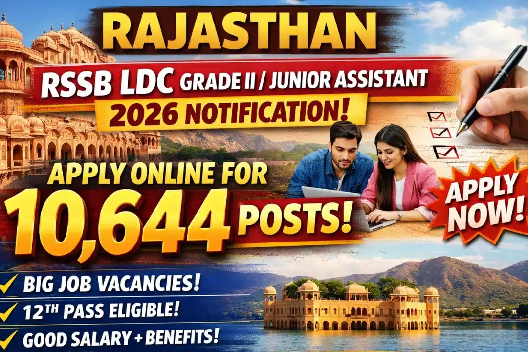 Rajasthan RSSB Junior Assistant and LDC Recruitment 2026