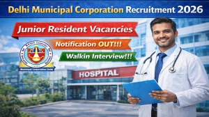 Delhi Municipal Corporation Junior Resident Recruitment 2026 – Walk in 03 Posts