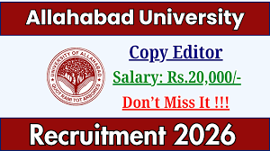 Allahabad University Copy Editor Recruitment 2026 – Offline Form