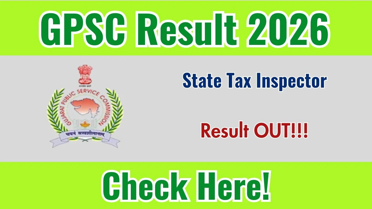 GPSC STI Result 2026 Out Link Download Here