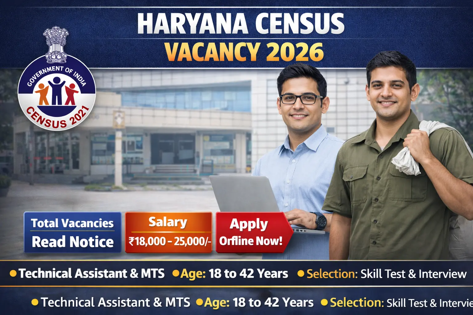 Haryana Census Department Vacancy 2026