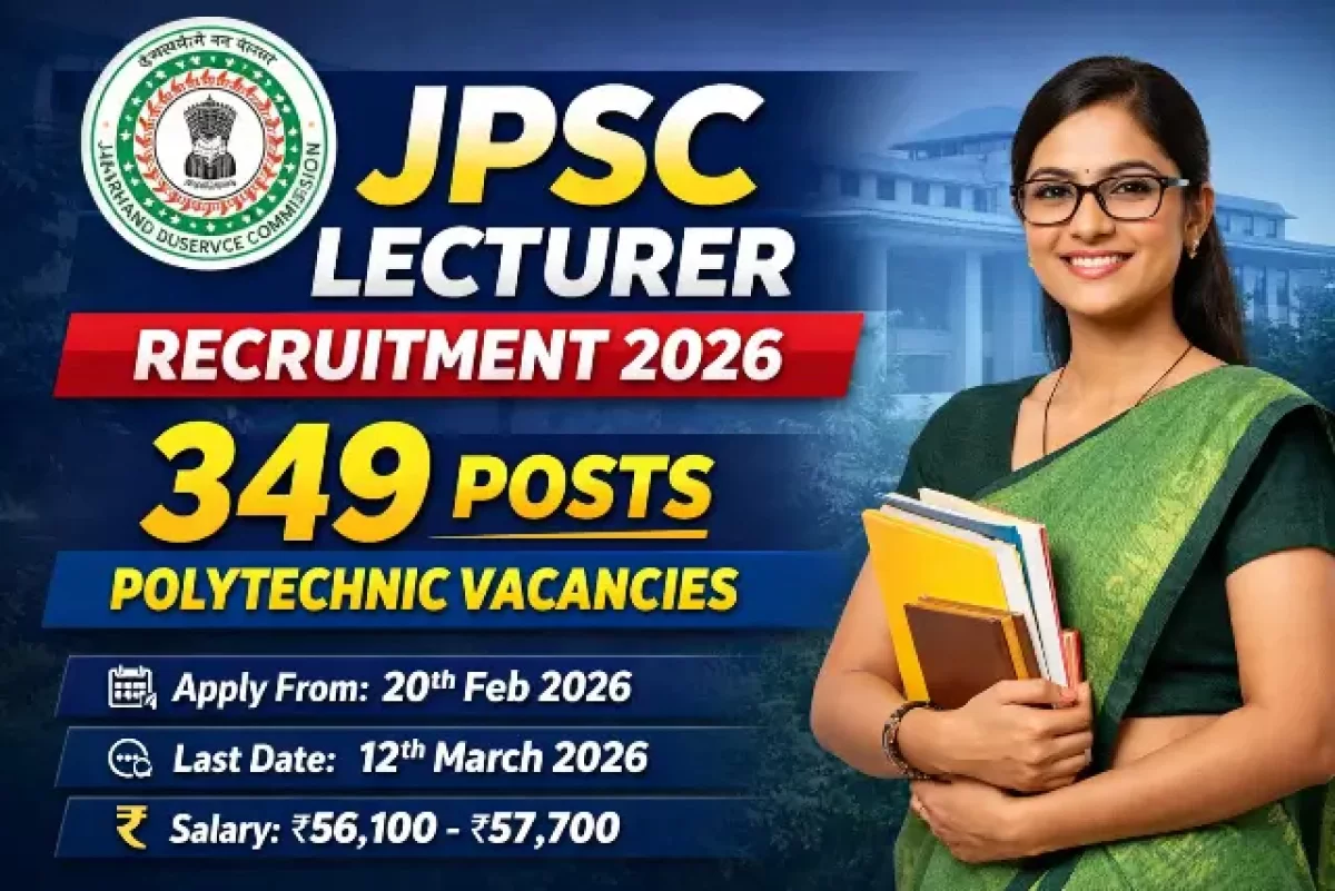 JPSC Jharkhand Lecturer Govt Polytechnic/Women Polytechnic Recruitment 2026: Apply for 349 Post