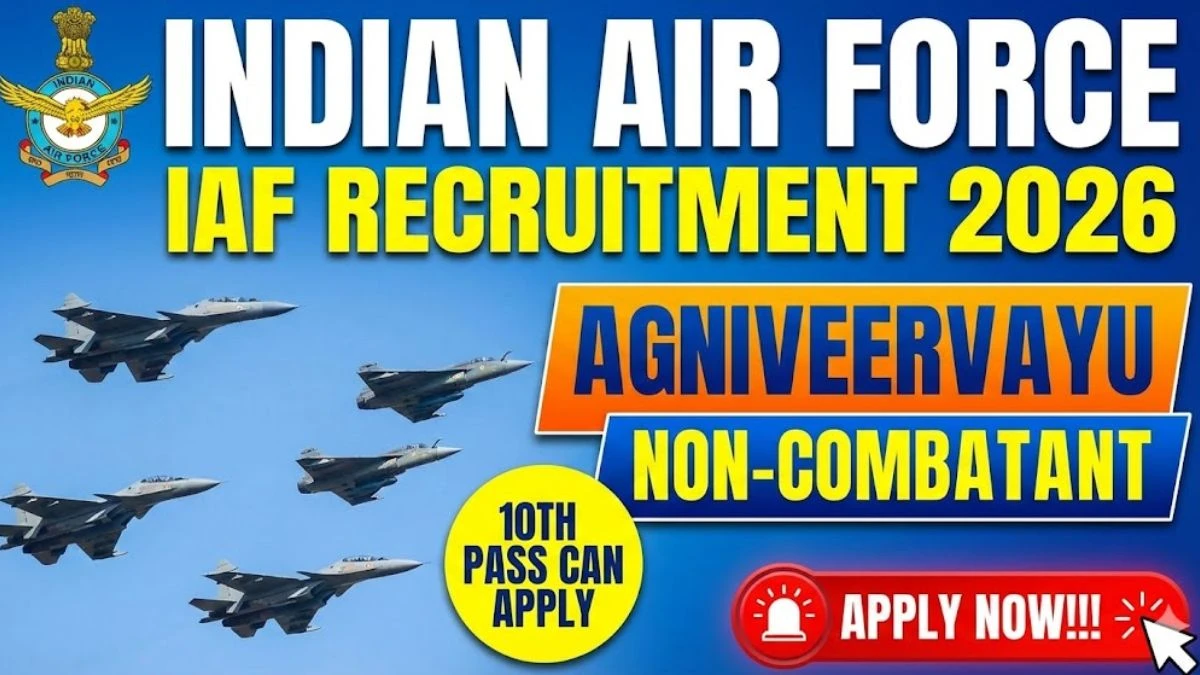 Indian Air Force IAF Agniveervayu Non-Combatant Recruitment 2026 – Apply Now