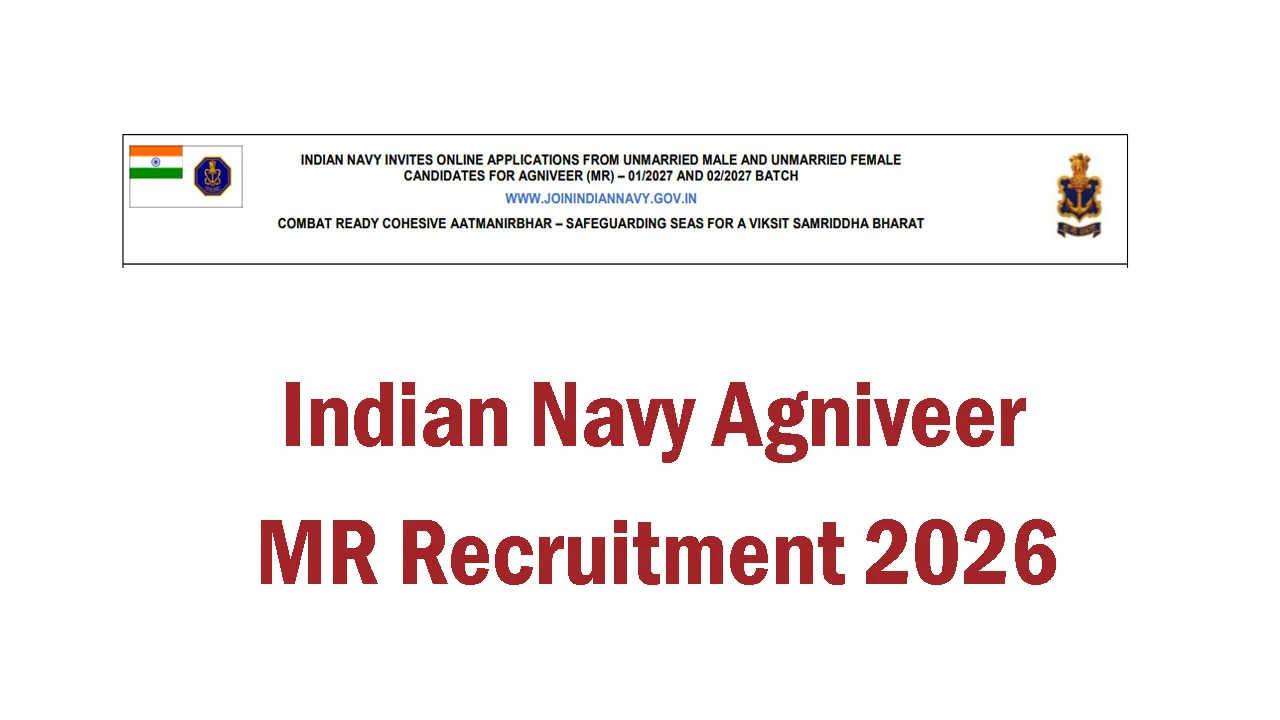 Navy Agniveer MR Agniveer Recruitment 2026