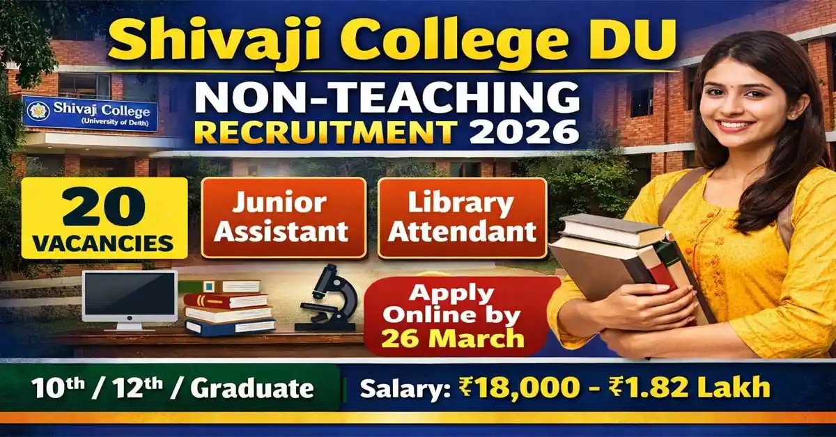 Shivaji College Delhi University Recruitment 2026: