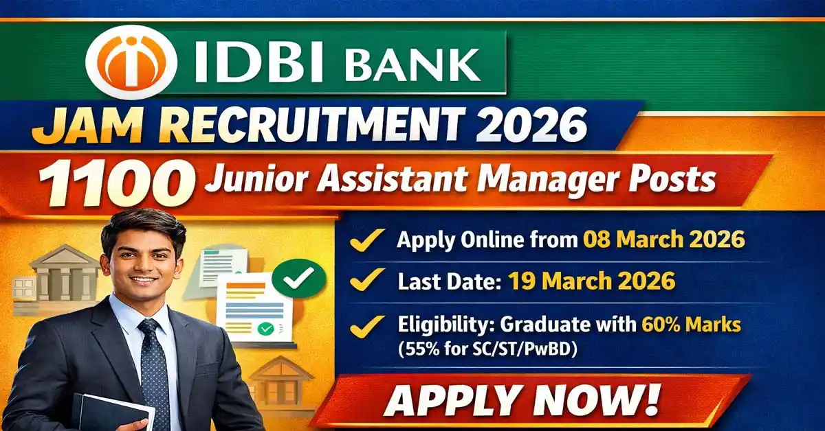 IDBI JAM Recruitment 2026