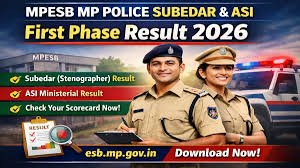 MPESB MP Subedar (Stenographer) & Asst. Sub-Inspector Recruitment Test 2025 First Phase Result 2026
