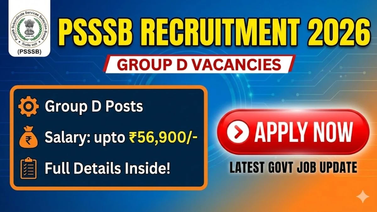 PSSSB Group D Vacancy 2026