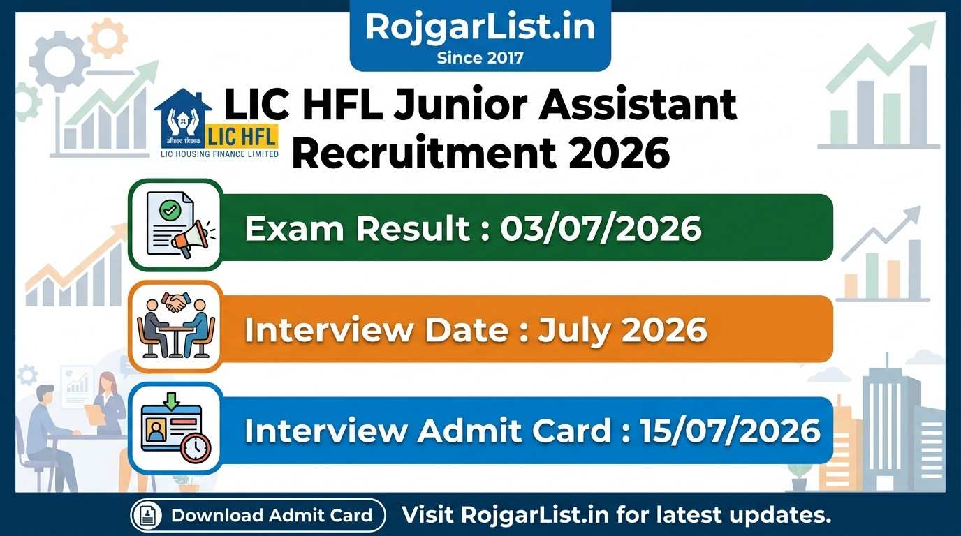 LIC HFL Junior Assistant Recruitment 2026 Interview Admit Card