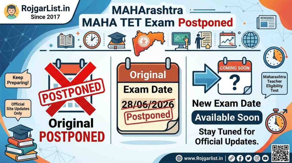 Maharashtra MAHA TET Exam Postponed