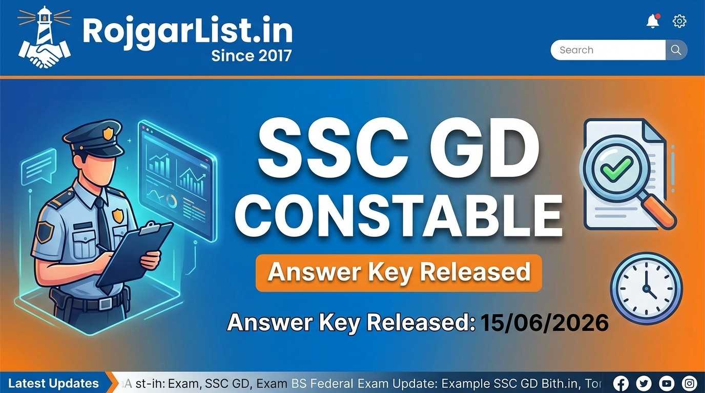 SSC GD Constable Answer Key Released