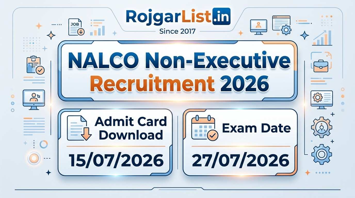 NALCO Non-Executive Recruitment 2026 Admit Card Download