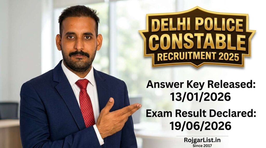Delhi Police Constable Recruitment 2025 Exam Result