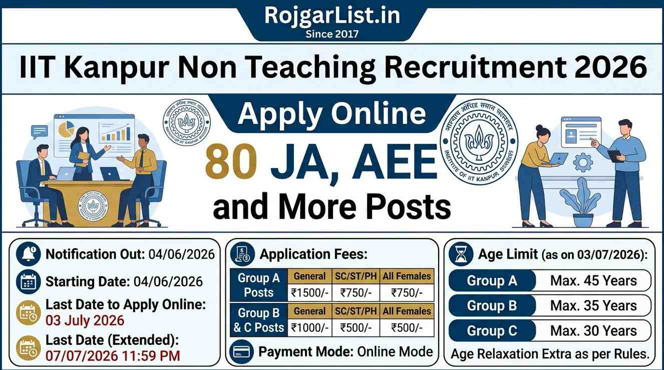 IIT Kanpur Non Teaching Recruitment 2026