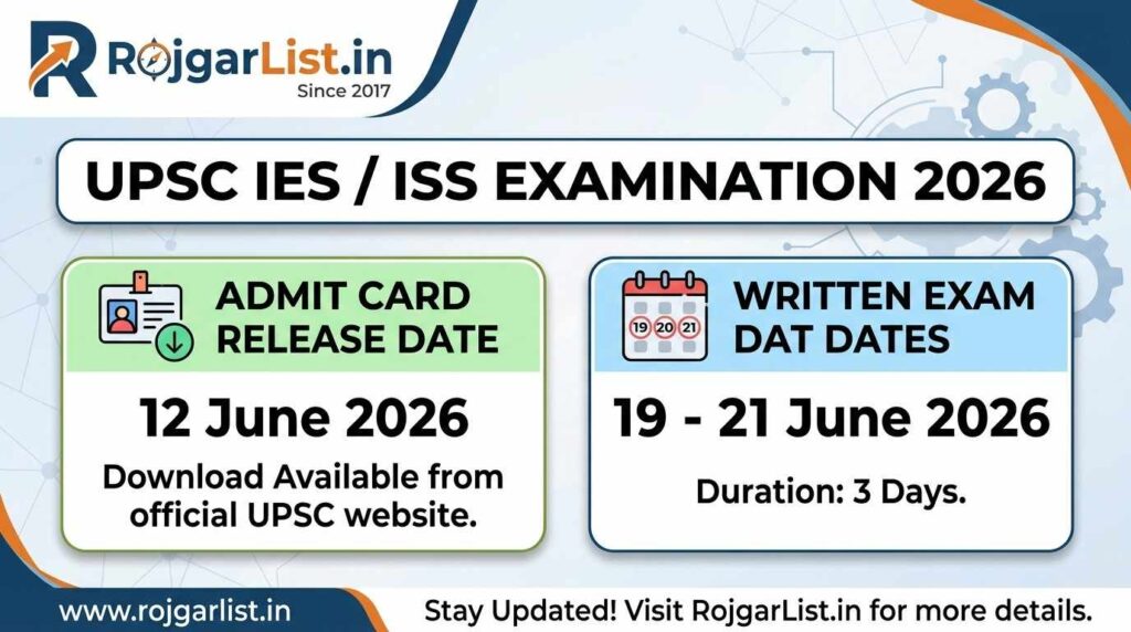 UPSC IES / ISS Examination 2026 Exam Admit Card