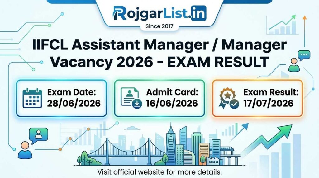 IIFCL Assistant Manager / Manager Vacancy 2026 Exam Result