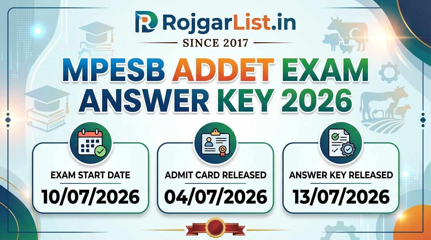 MPESB ADDET Exam Answer Key 2026