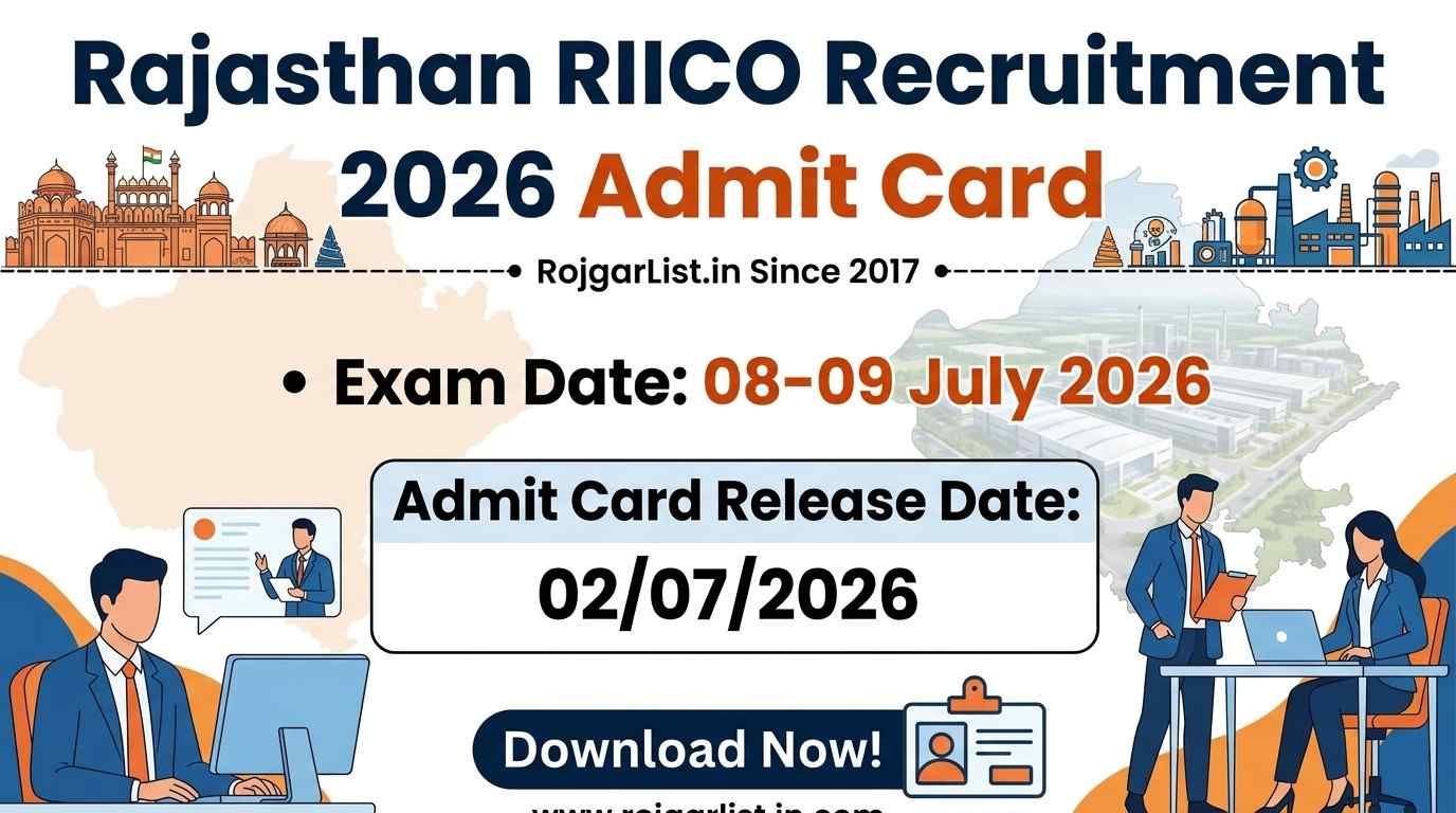 Rajasthan RIICO Recruitment 2026 Admit Card